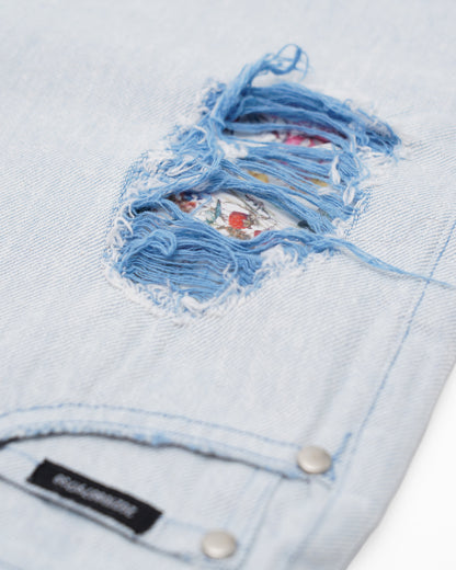 FLOWER DESTROYED SHORTS