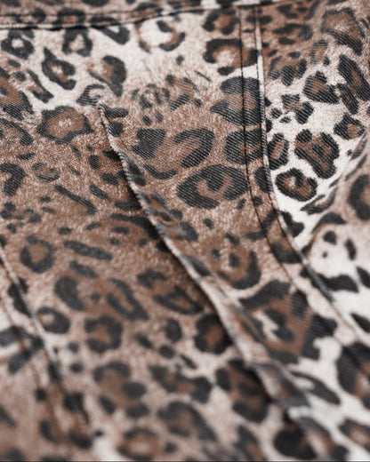 LEOPARD HOURGLASS DENIM JACKET 레오파드 아워글래스 자켓