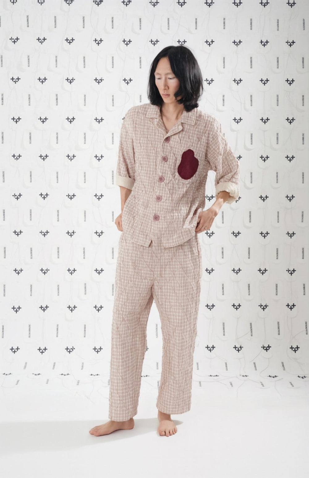 HEART SHAPED PAJAMA TOP 하트쉐잎드 파자마 탑