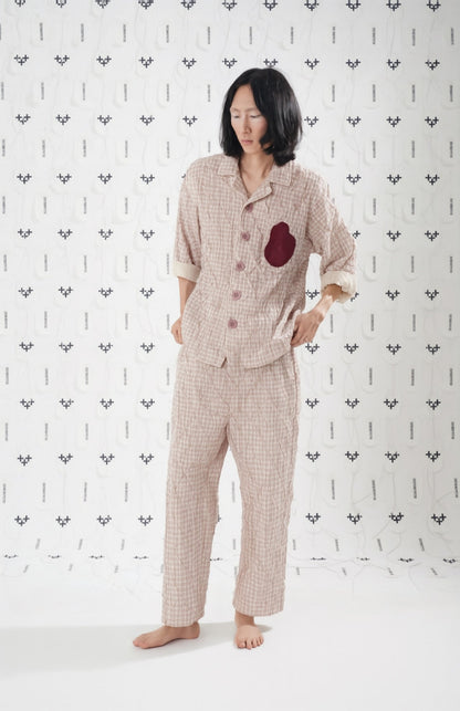 HEART SHAPED PAJAMA TOP 하트쉐잎드 파자마 탑