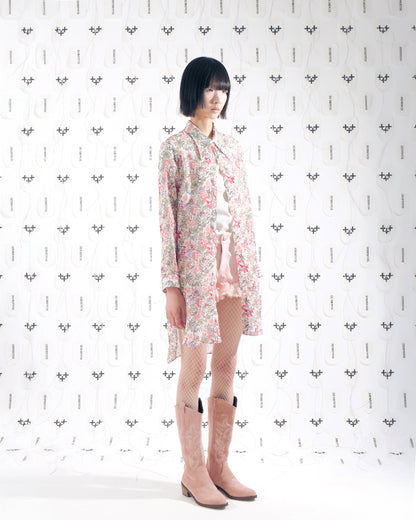 LONG FLOWER SHIRTS 롱 쉬폰 셔츠