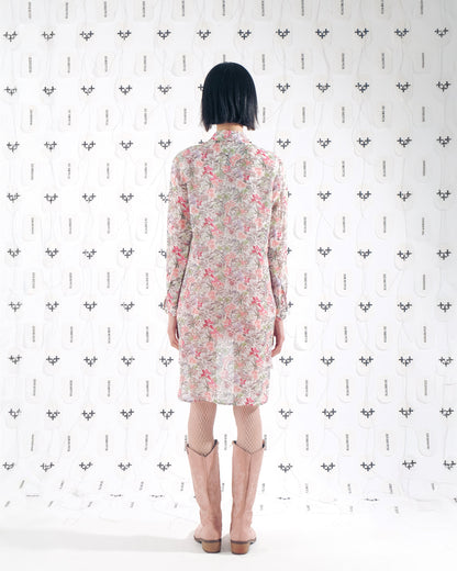 LONG FLOWER SHIRTS 롱 쉬폰 셔츠