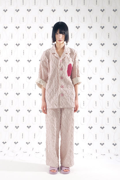 HEART SHAPED PAJAMA TOP 하트쉐잎드 파자마 탑