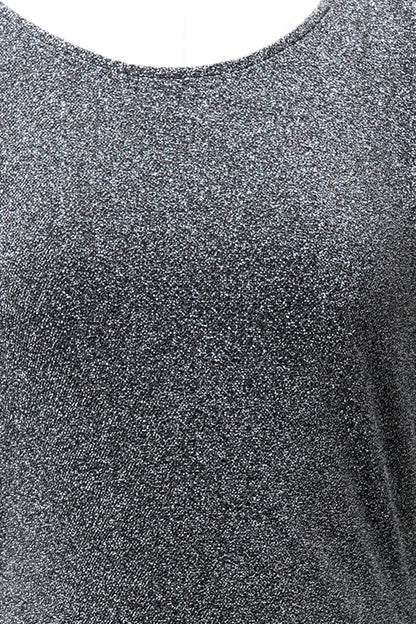 LONG PEARL DRAPE DRESS SILVER 롱 펄 드레이프 드레스 실버