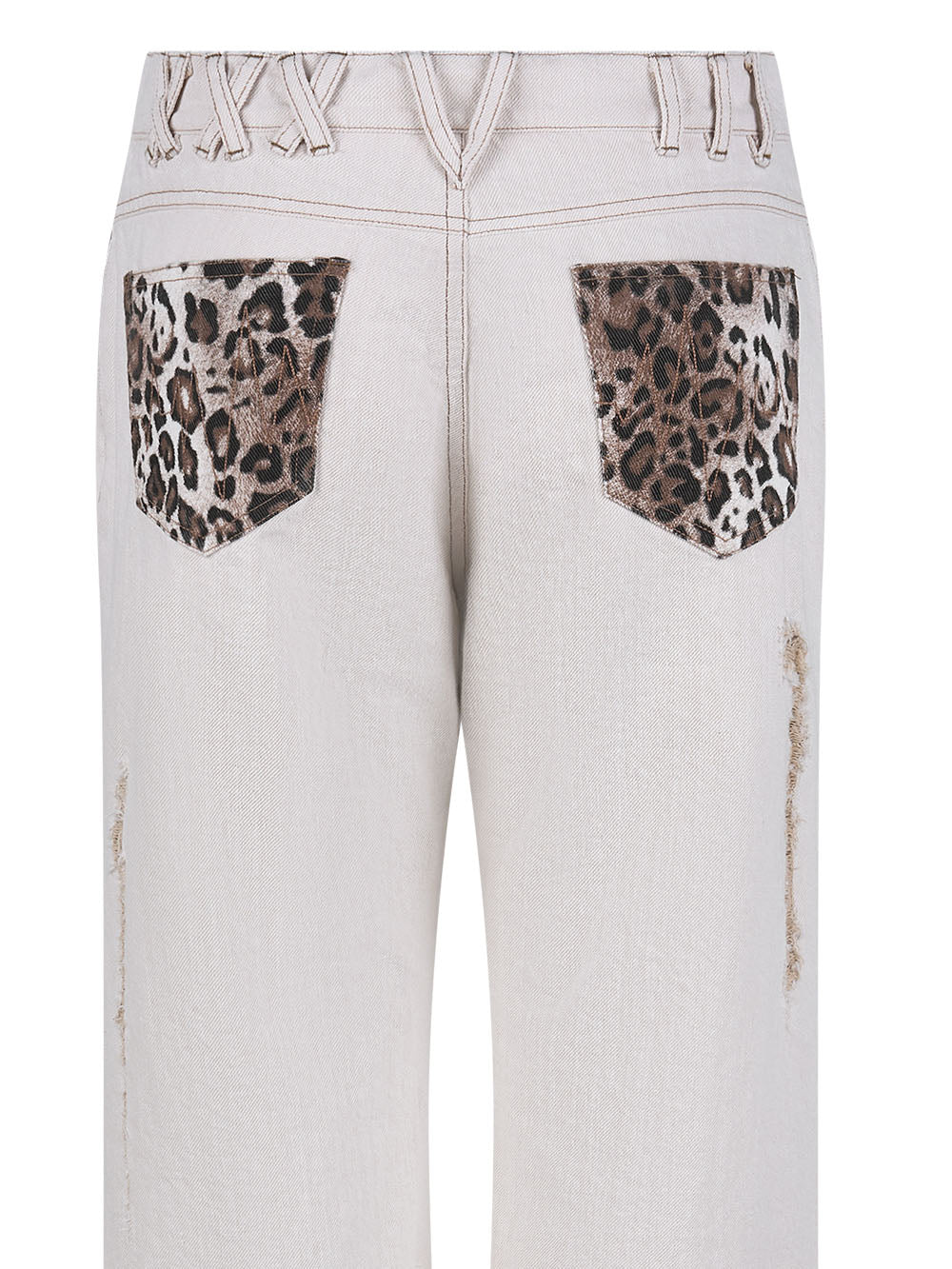 레오파드 부츠컷 팬츠