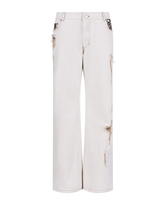 레오파드 부츠컷 팬츠