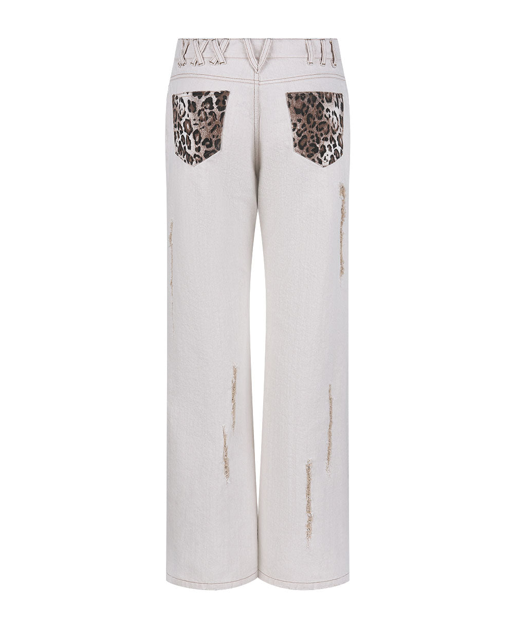 레오파드 부츠컷 팬츠