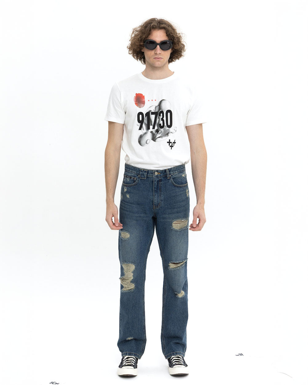 18 데미지 데님 팬츠