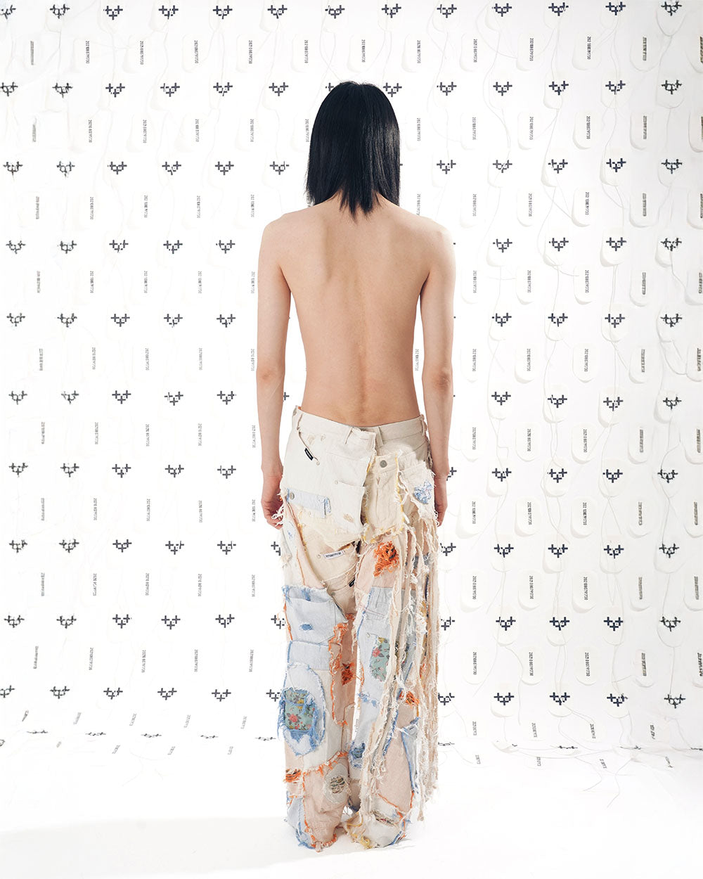 HEART-BEAT DESTROYED WIDE PANTS 심장박동 디스트로이드 와이드 팬츠