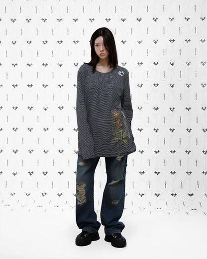 18 데미지 데님 팬츠