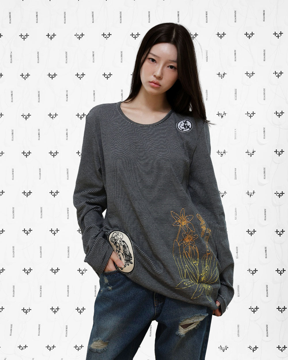 베이비 커트 롱 슬리브 티셔츠