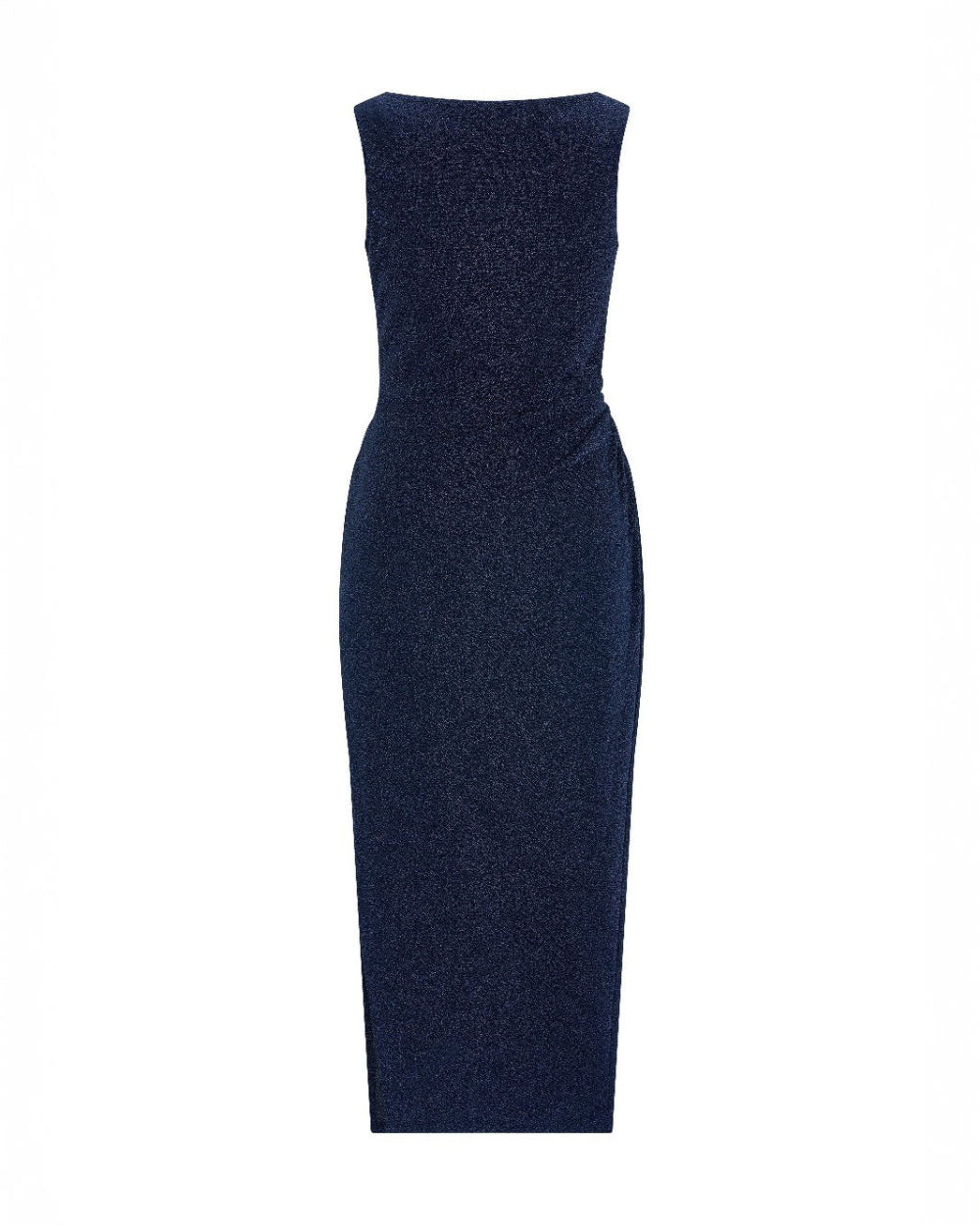 펄 드레이프 드레스 네이비