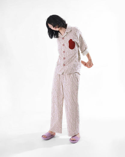 HEART SHAPED PAJAMA TOP