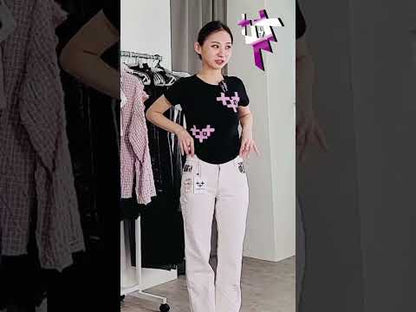 레오파드 부츠컷 팬츠