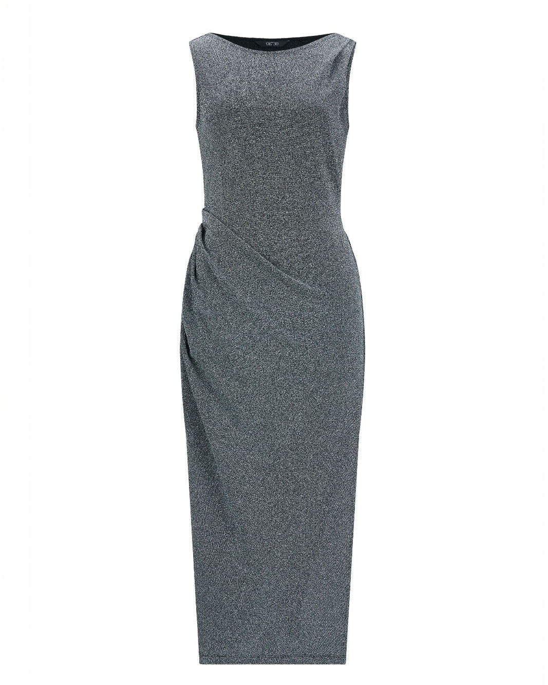 펄 드레이프 드레스 실버