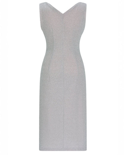 [LIMITED] V NECK PEARL DRAPE DRESS 브이넥 펄 드레이프 드레스
